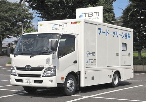 100KVAバイオマス発電車の外観