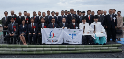 起工式、集合写真