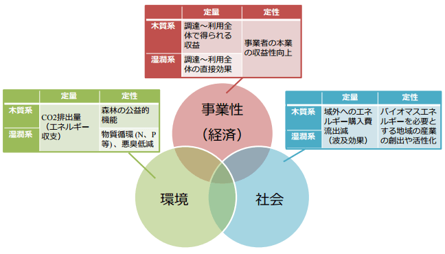 バイオマスエネルギー事業実現によって期待される効果