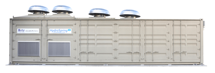 装置が入った40フィートコンテナ