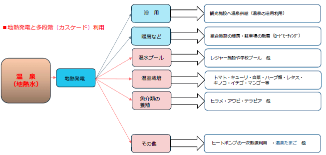 地熱発電と多段階（カスケード）利用